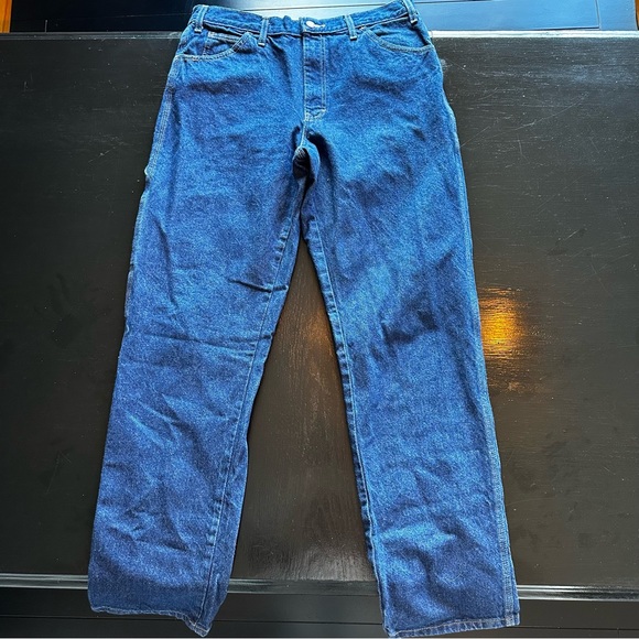 Dickies Other - Vintage Retro Dickies 34x34 Straight Leg Carpenter Dad Jean Y2k Trendy Dark Wash